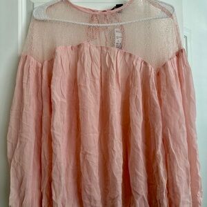 Elegant Pink Lace Blouse